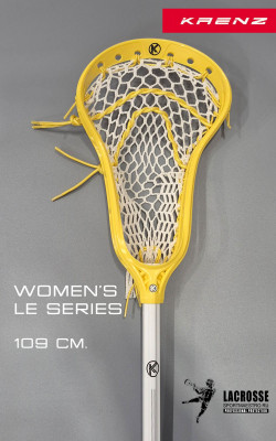 Клюшка для Лакросса Женская - Lacrosse Stick LE Series Бело-Желтая